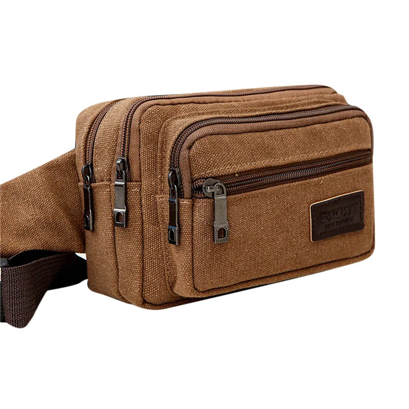 sac banane homme marron clair bleu marine vert kaki noir toile durable vintage pratique