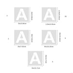 stencils lettres chiffres blancs classiques peinture papier bois métal verre tissu