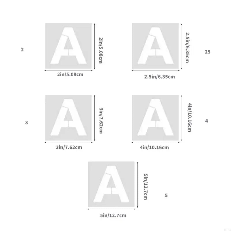 stencils lettres chiffres blancs classiques peinture papier bois métal verre tissu