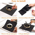 protège gaz cuisinière adhésif noir texture microfibre moderne pièce rechange respectueux environnement