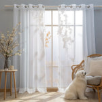 rideaux blancs tulle transparent moderne fin léger décoration intérieure épuréeôtel chambre coucher