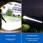 lampe frontale led rechargeable tissu points blancs mode highlight flash trois réglages ceinture ajustable
