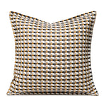 coussin géométrique laine coton contemporain beige gris noir décoratif sofa lit voiture