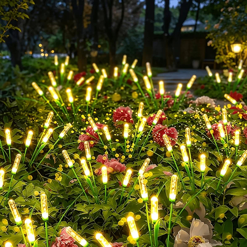 guirlande lumineuse solaire multicolore moderne étanche extérieur allée jardin patio decoration