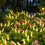 guirlande lumineuse solaire multicolore moderne étanche extérieur allée jardin patio decoration