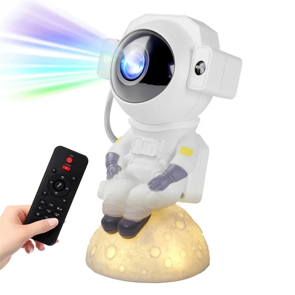 Projecteur galaxie veilleuse USB sur une table de nuit