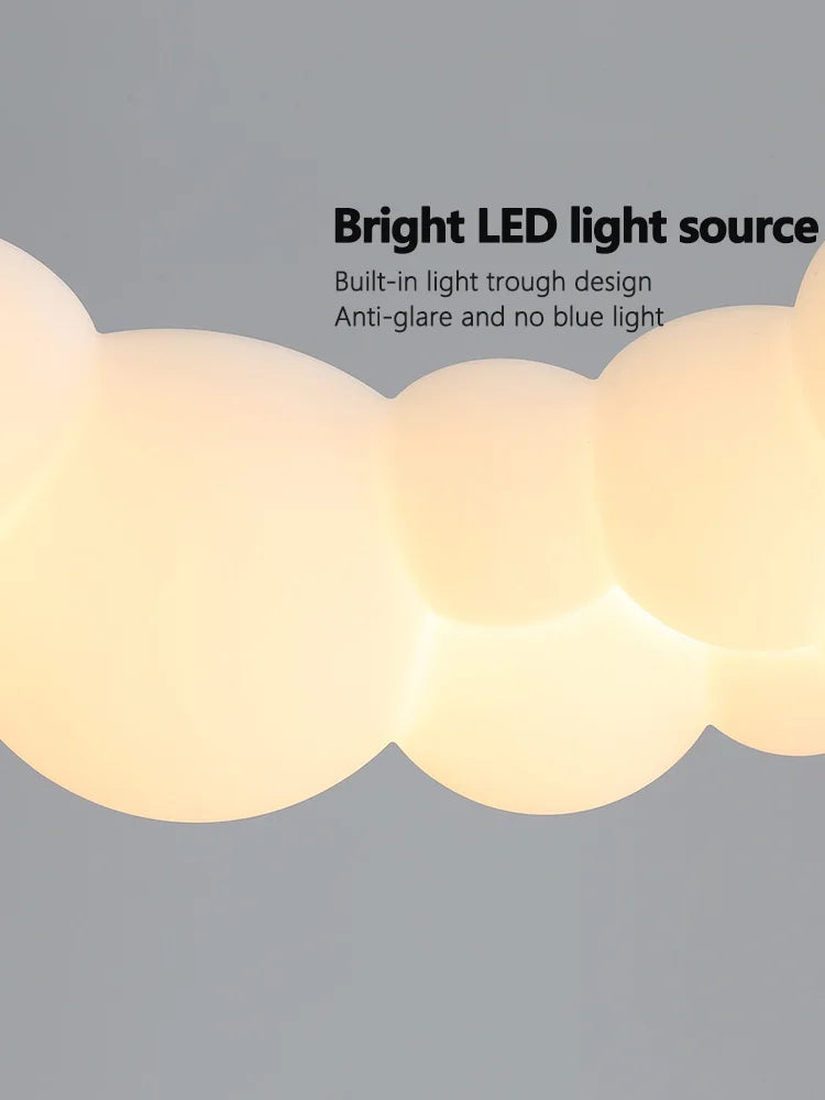 luminaire suspendu moderne blanc sphères diffusion lumineuse chambre salon étude entrée led dimmable