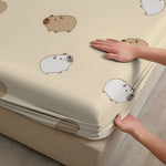 drap housse imprimé lapins mignons motif enfant moderne élastique coton polyester lit chambreDecoration