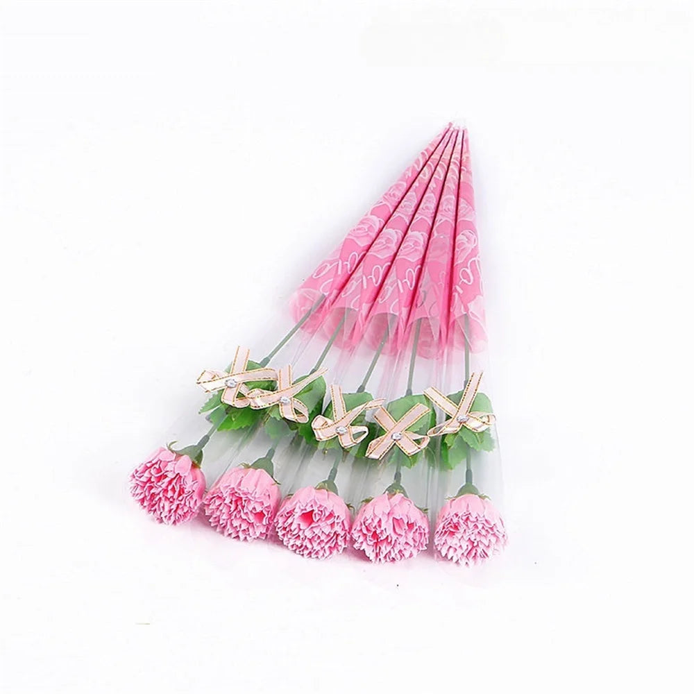 bouquet fleurs artificielles rose mariage décoration intérieure moderne élégante anniversaire cadeau fête transparent ruban