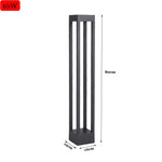 lampe sol moderne éclairage public led étanche ip65 noir base carrée câble électrique flux