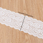 dentelle polyester noire blanche floral 10cm large élastique mariage décoration textile classique