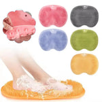 tapis bain texturé succion cup massage pieds rose gris bleu vert orange moderne