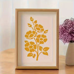 stencils floraux réutilisables 14.8x21cm blanc marron violet jaune scrapbooking artisanat decoration interieur