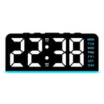 horloge numérique moderne affichage LED couleur noir blanc bleu rose