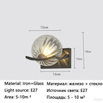 applique murale moderne verre texturé transparent éclairage led fixée mur contemporain chambre veilleuse