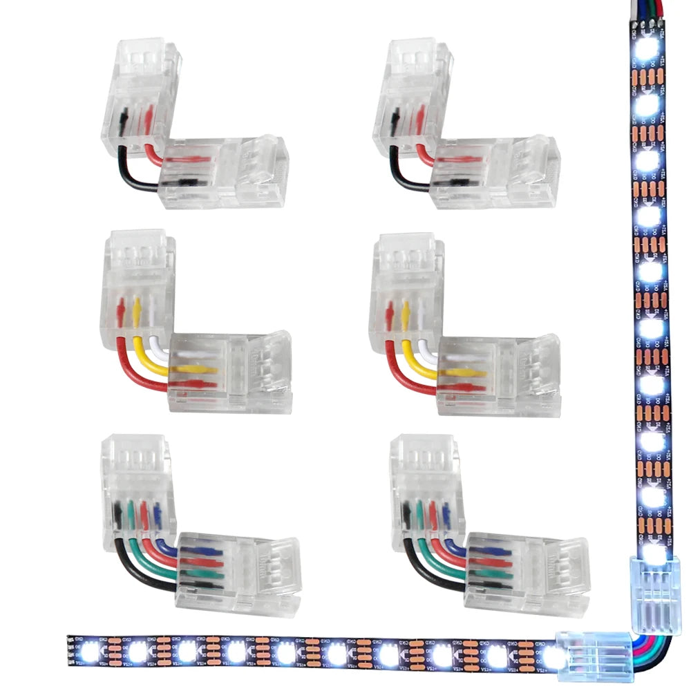 connecteurs électriques transparents broches fixation clips câbles colorés technologie rapide