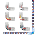 connecteurs électriques transparents broches fixation clips câbles colorés technologie rapide