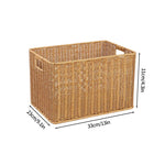panier osier marron clair tissage régulier rustique rangement articles divers respectueux environnement
