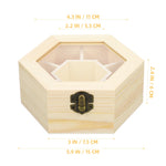 boîte bijoux bois naturel classique cadenas rangement bijoux handmade storage box