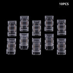 connecteur ruban led transparent clips dorés moderne pratique 24v 8mm