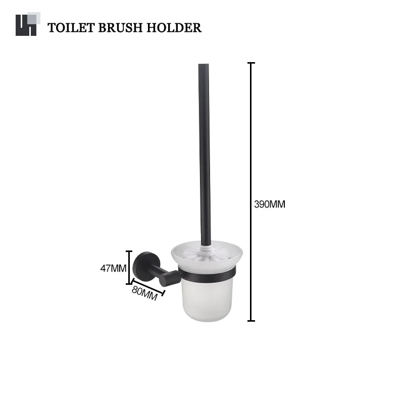 accessoires salle bain noir mat modernes fixations papier toilette verre dents brosse dents