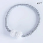 boucle rideau magnétique blanches tissu texturé moderne élégant gris clair blanc