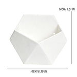 jardinière murale suspendue hexagonale geometrique moderne gris noir blanc vis fixationsintérieur salon balcon entrée
