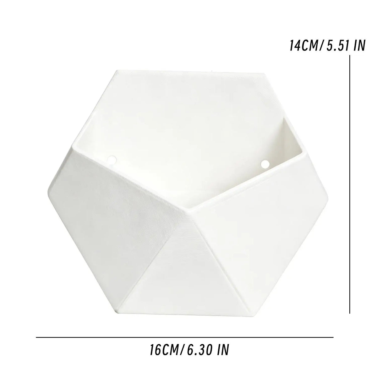 jardinière murale suspendue hexagonale geometrique moderne gris noir blanc vis fixationsintérieur salon balcon entrée