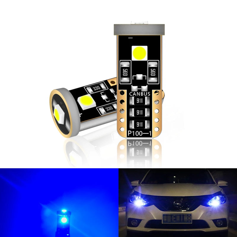 ampoules led t10 w5w blanc bleu rouge violet vert super lumineuses modernes haute qualité