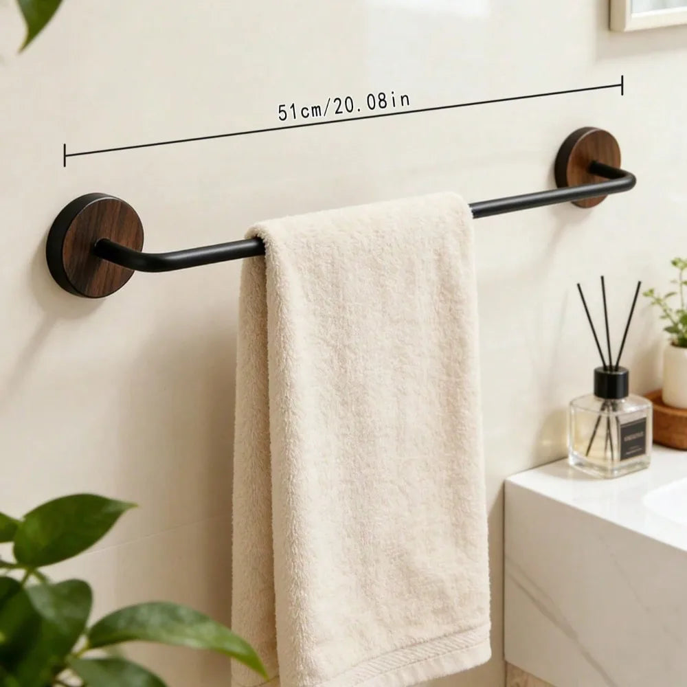 porte serviettes mural moderne métal texture tissée noir beige gris blanc fixé salle bain