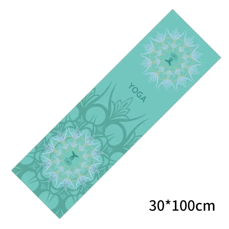 serviette yoga rose bleu mandala motifs floraux moderne 100cm matériaux fibre superfine