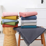 serviette bain coton géométrique rapide moderne multicolore grande taille bleu marine gris rose vert