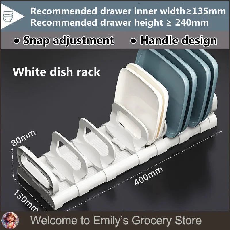 rack vaisselle noir moderne clips taille réglable pp cuisine étagère bols assiettes