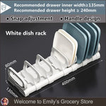 rack vaisselle noir moderne clips taille réglable pp cuisine étagère bols assiettes