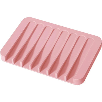 support savon adhésif silicone rayures horizontales gris blanc vert orange bleu moderne chambre bain