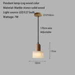 lampe suspendue marbre blanc ampoule led 6000k moderne chambre cuisine