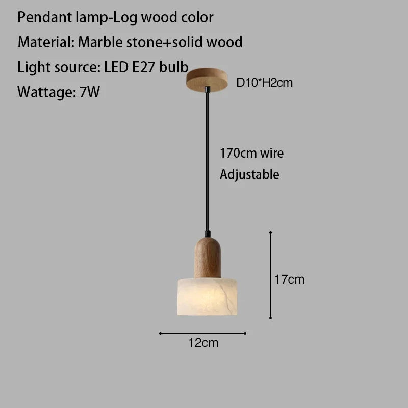 lampe suspendue marbre blanc ampoule led 6000k moderne chambre cuisine