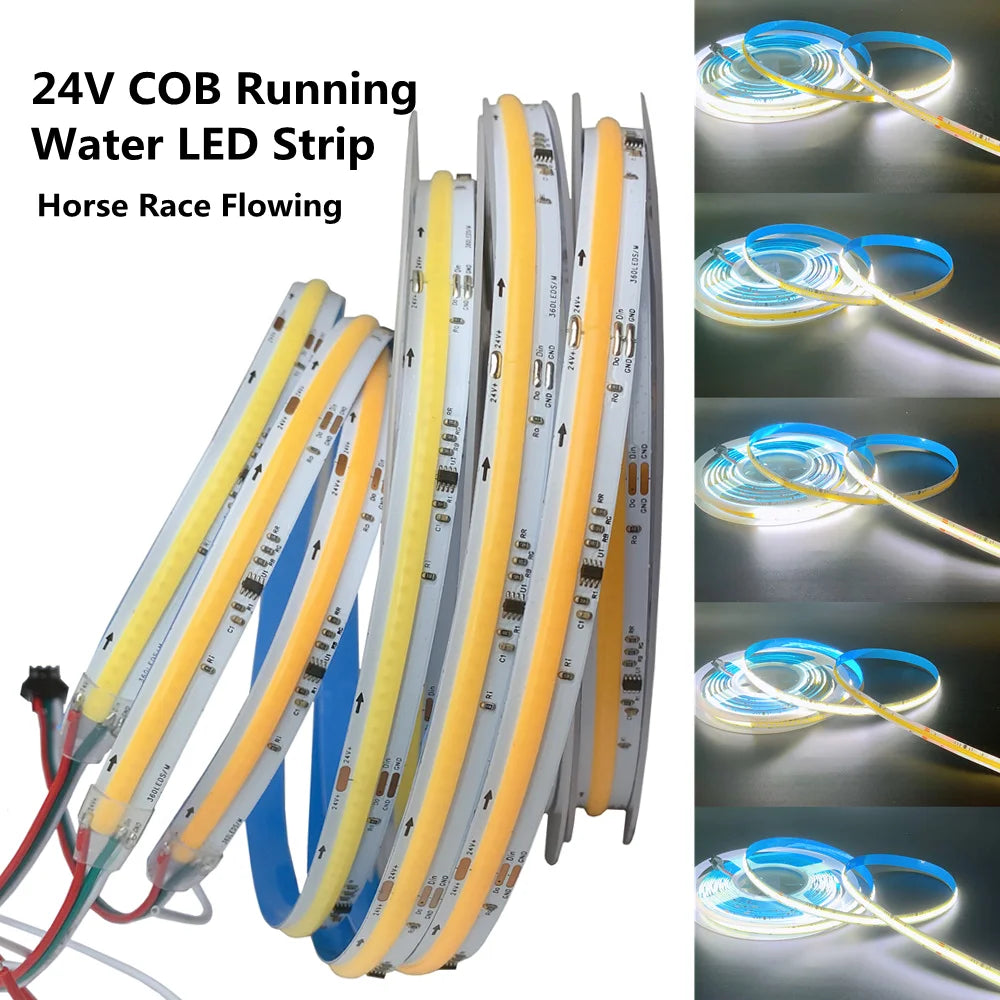 ruban led blanc chaud froid 360 leds ws2811 ic adhésif moderne 24v 50000h