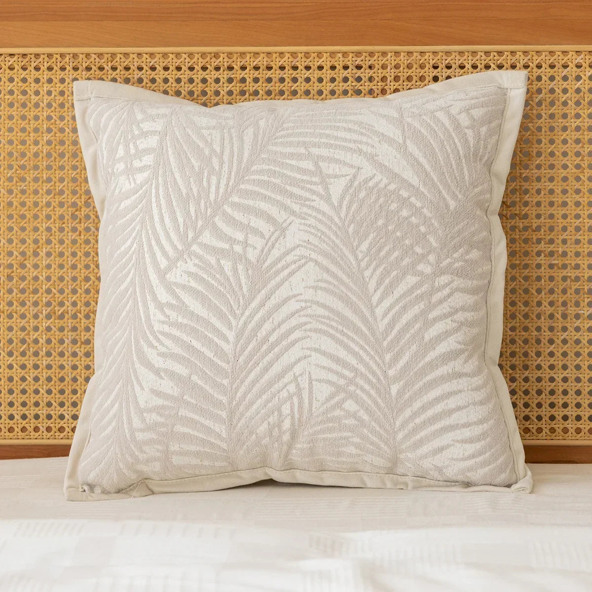 coussin beige motif citrouilles moderne opacité 100 polyester tufted 45x45cm décoration maison canapé chaise