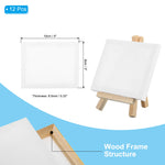 toile d'art blanc minimaliste triple enduit chevalet bois mini tableau palette peinture set débutant