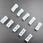 embouts silicone blancs translucides rectangulaires lisses pratique 6mm 8mm 10mm 12mm