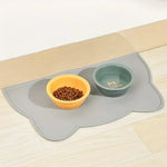 tapis alimentation animaux compagnie silicone antidérapant imperméable lavable moderne tête chat motifs
