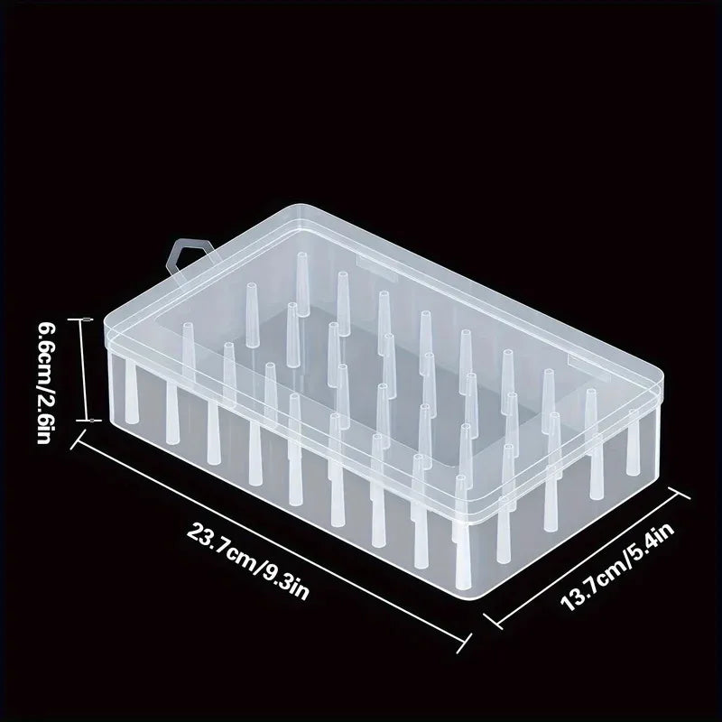 boîte rangement fil broderie transparente poignées multifonctionnelle grande capacité pratique