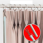 tige télescopique transparente moderne clips métalliques rideau polonais ouverture stores organisation domestique professionnel maison