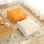 pouf moderne orange gris vert blanc mousse pu polyester coton imperméable amovible lavable
