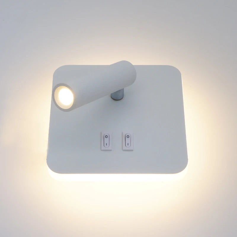 lampe murale moderne blanc mat orientable cuisine chambre coucher étude entree