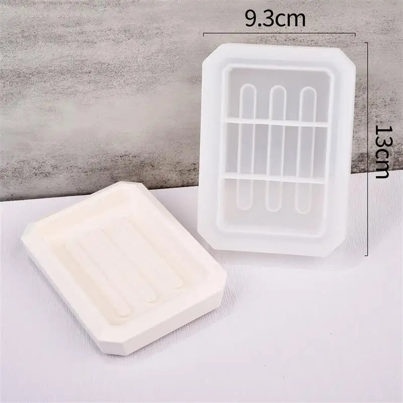 moules savon silicone géométriques modernes blanc rose gris jaune bleu