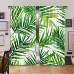 rideau vert feuilles palmier moderne 100 polyester 75x166cm 105x230cm 130x210cm chambre salon