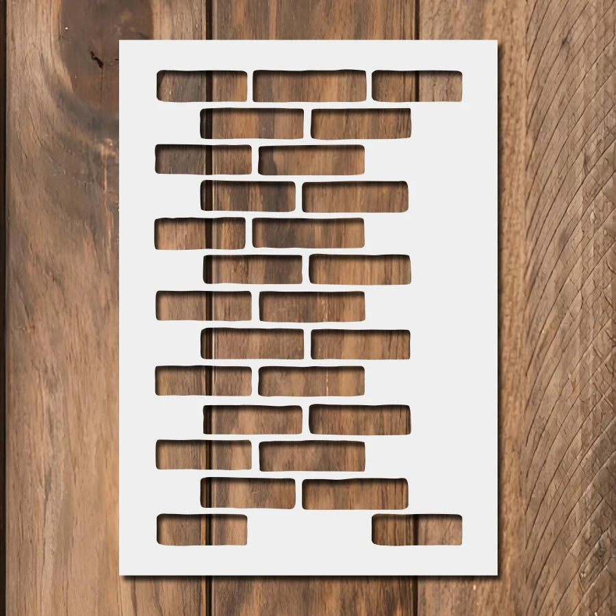 sticker mural moderne brique marron clair adhésif scrapbooking diy journal cartes
