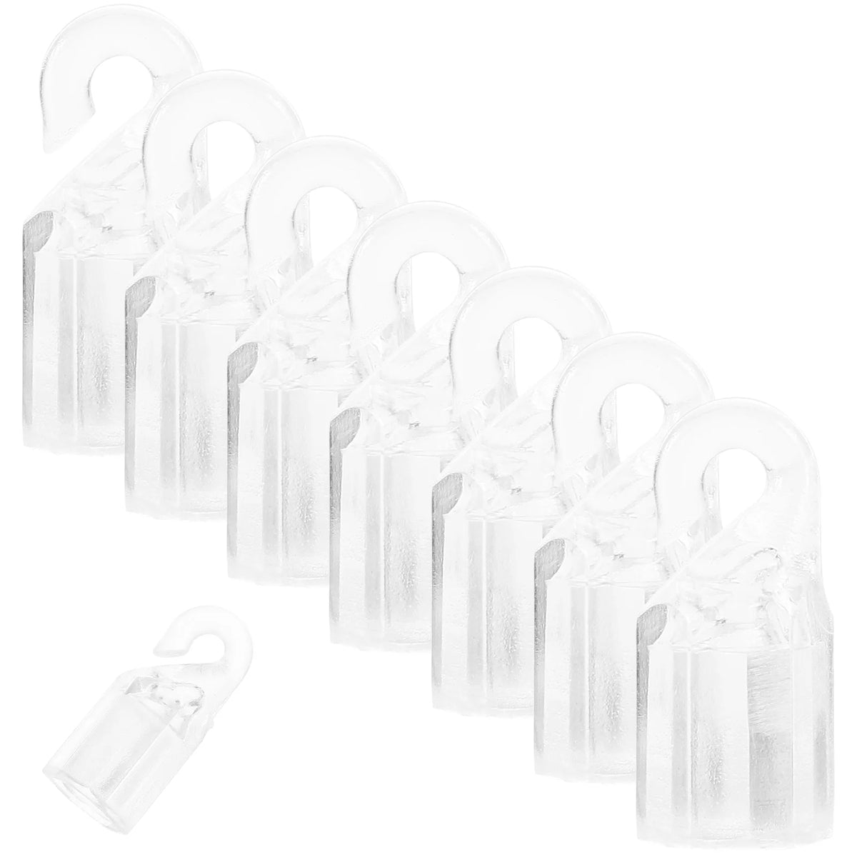 crochet rideau transparent moderne adhésif lisse 1cm large 2.4cm haut 10pcs
